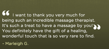 Therapeutic Massage To Go Testimonial