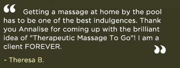 Therapeutic Massage To Go Testimonial